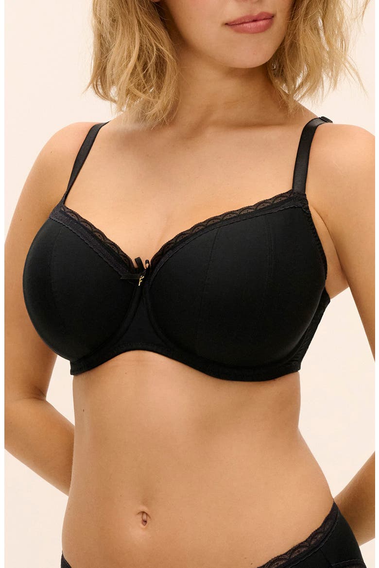 Flirt Underwire Padded Bra, Main, color, BLACK