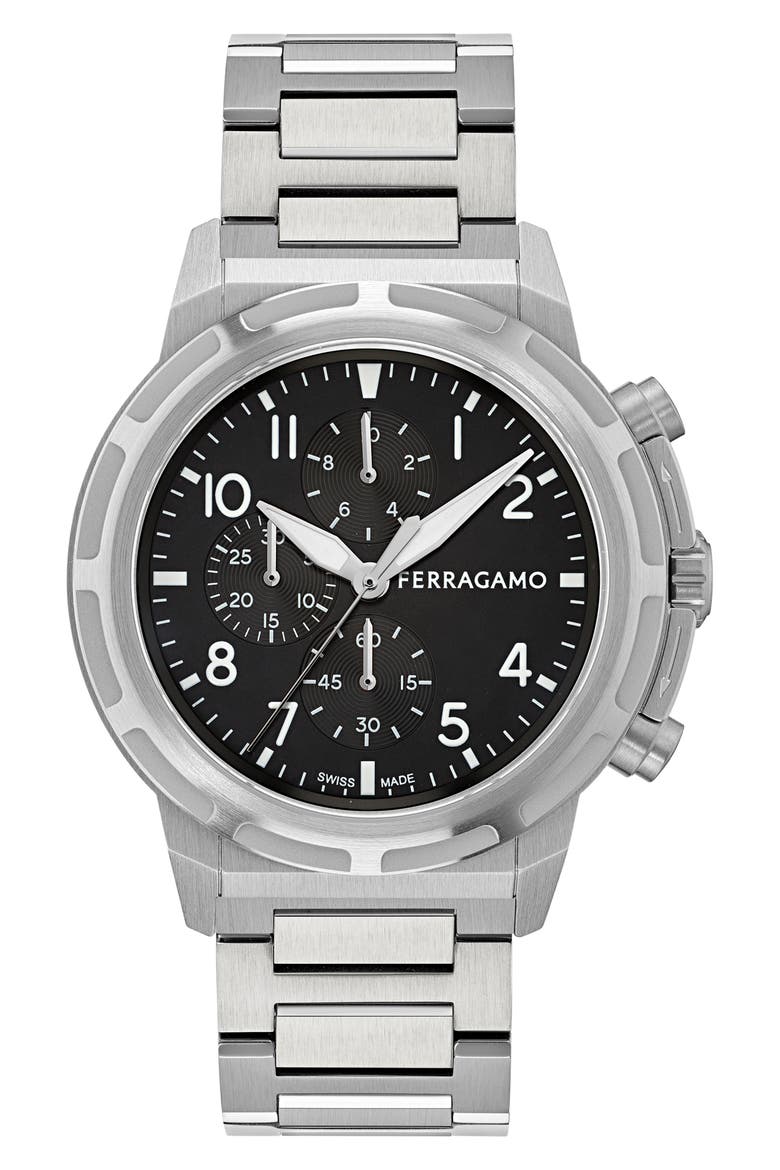 Sport Chronograph Bracelet Watch, 44mm, Main, color, STAINLESS STEEL