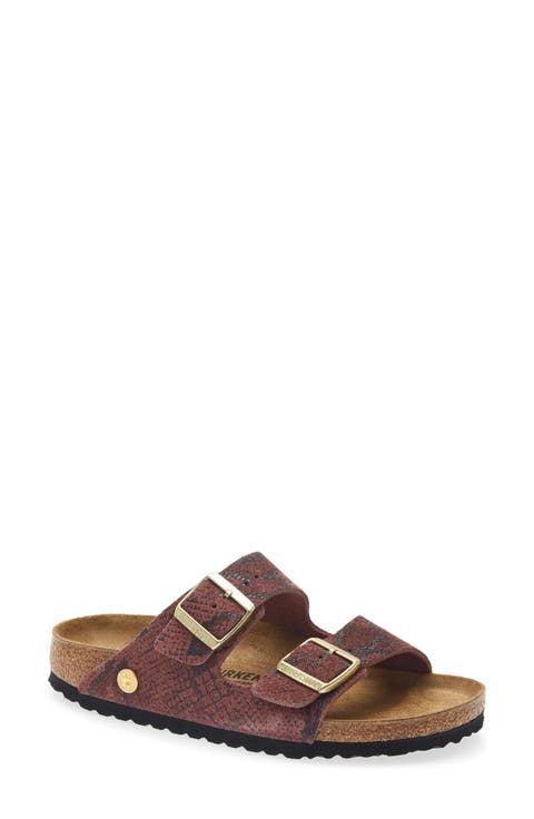 Arizona Snakeskin Embossed Slide Sandal