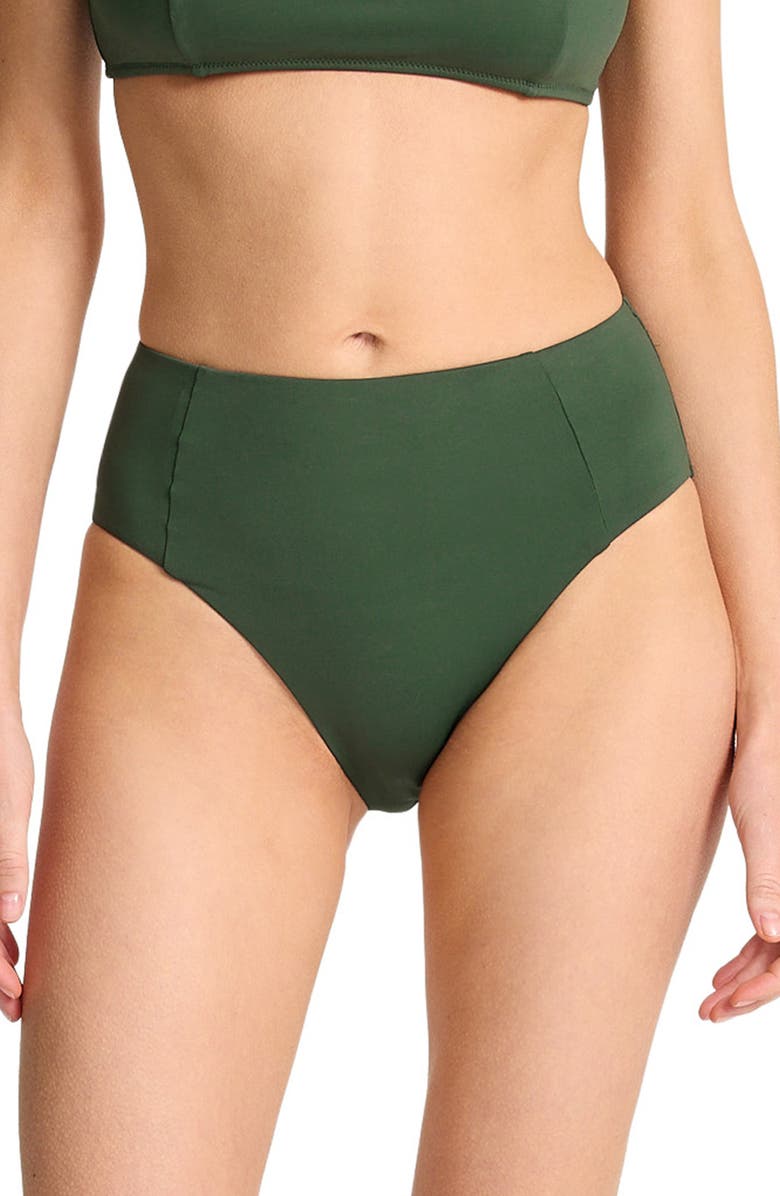 Tommy Bahama Palm Hipster Bikini Bottoms, Main, color, Dark Tea Leaf