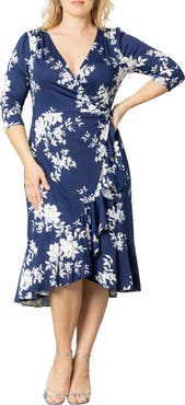 Kiyonna Flirty Flounce Wrap Dress