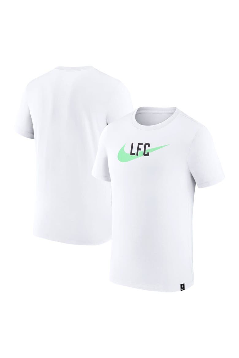 Men's  Nike  White Liverpool Swoosh T-Shirt, Main, color, White