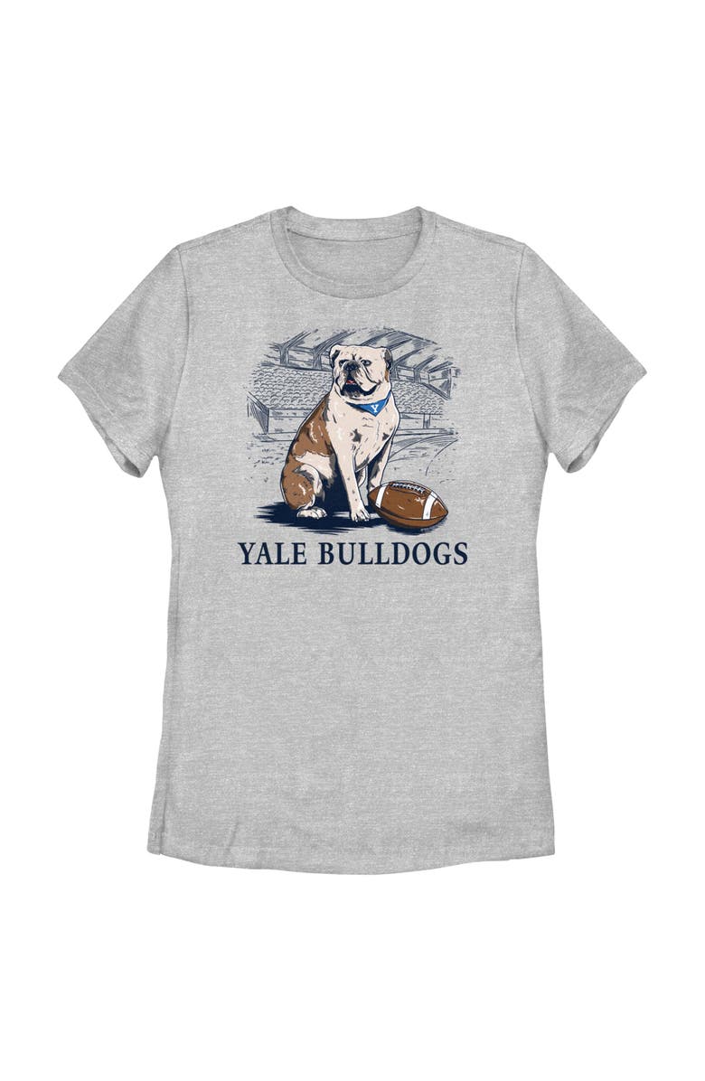 Yale University Women's Yale University Handsome Dan Football Graphic T-Shirt, Main, color, Athletic Heather