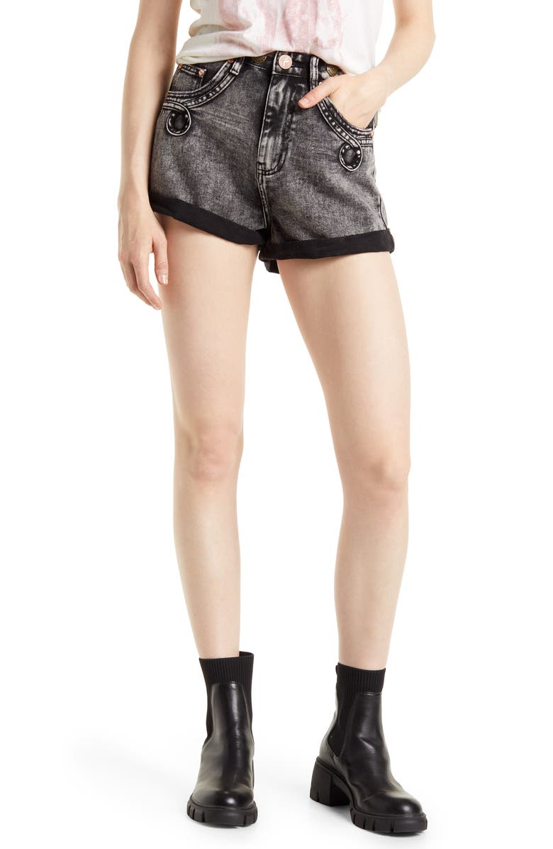 One Teaspoon Bandits Low Rise Cutoff Denim Shorts, Main, color, 