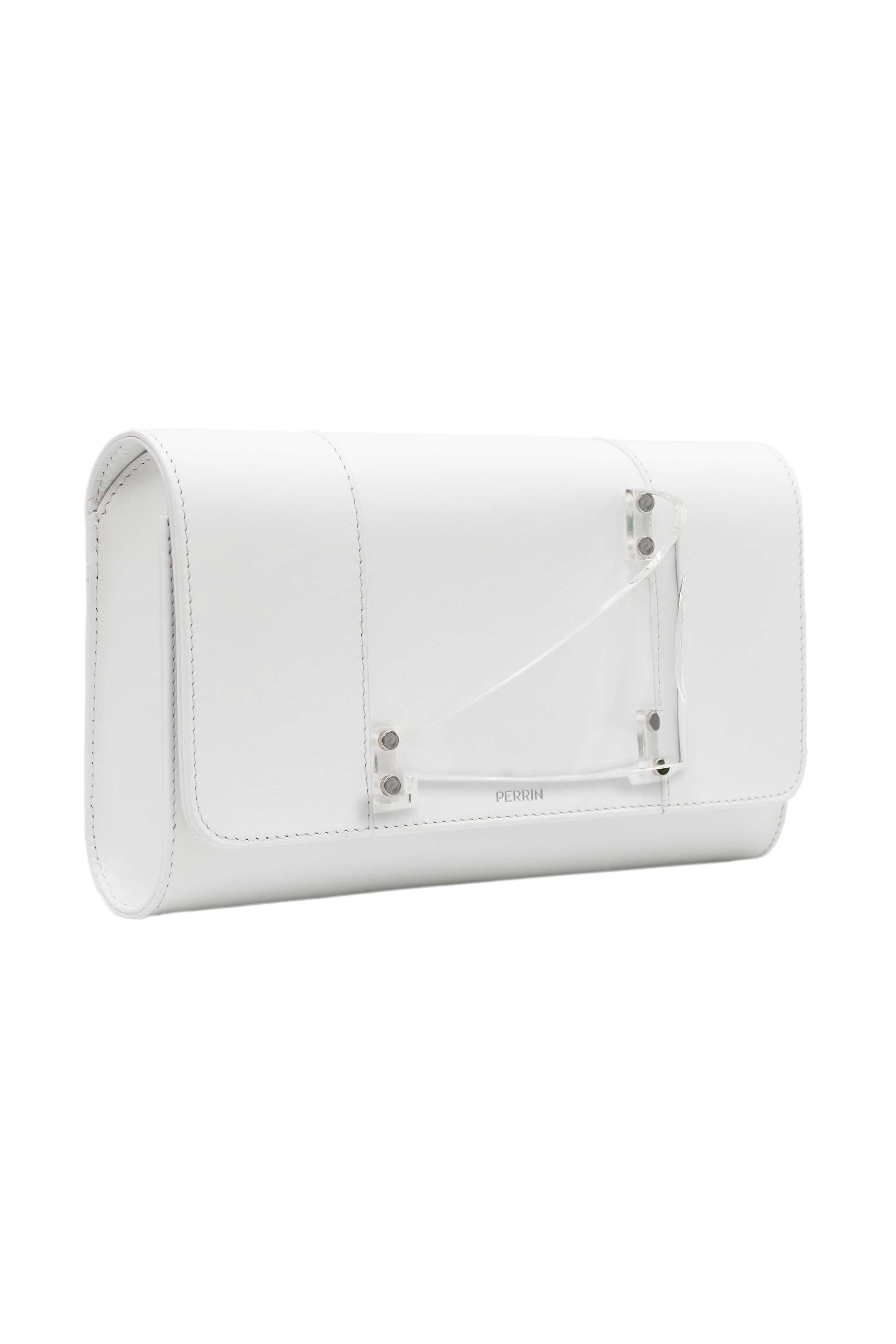 PERRIN PARIS L'Eiffel Clutch Lucid, Alternate, color, White / Transparent
