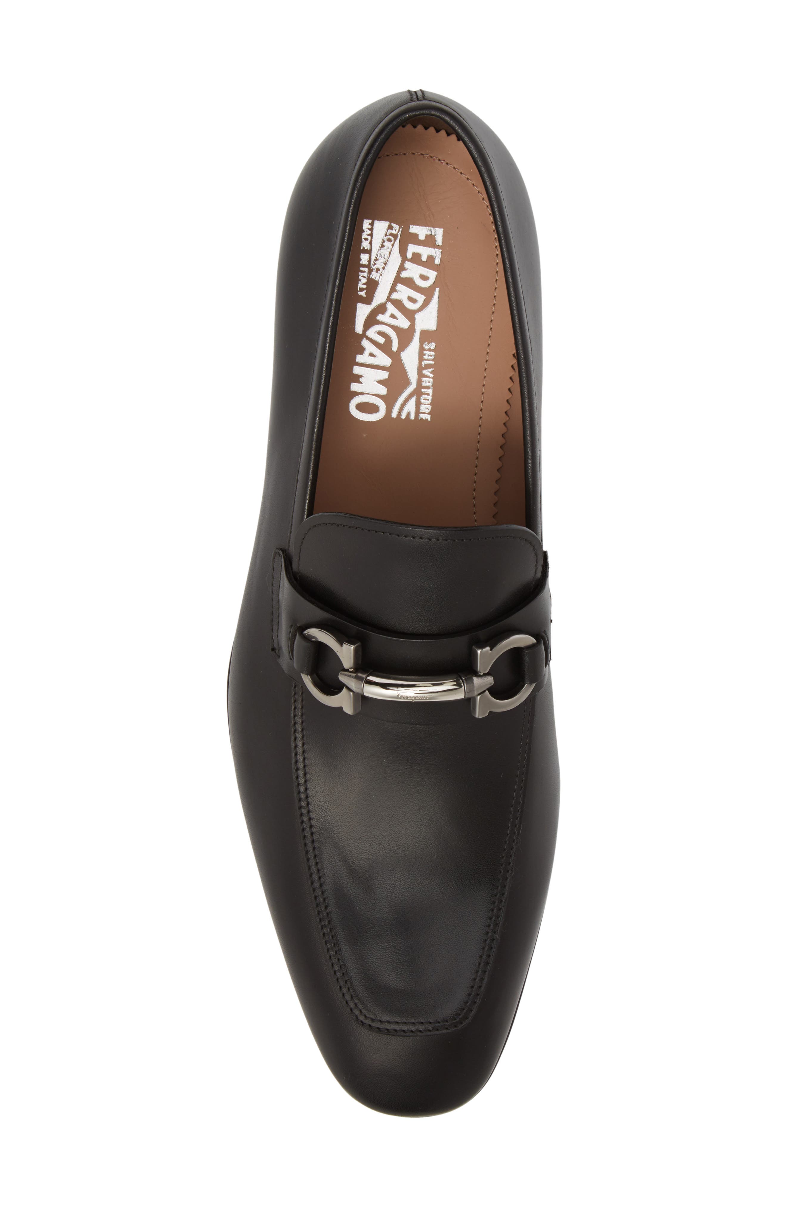 Salvatore Ferragamo Benford Rounded Bit Loafer, Alternate, color, NERO LEATHER