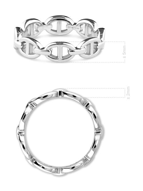 Devata Mariner Anchor Ring In Metallic