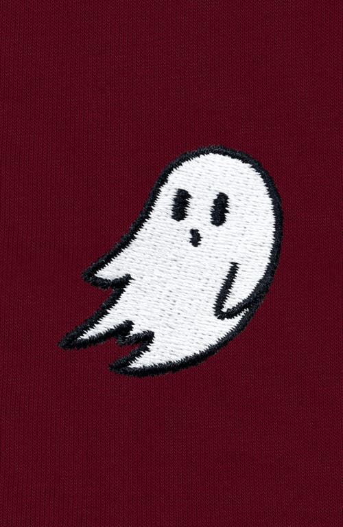 Dalix Ghost Zip Hoodie In Maroon
