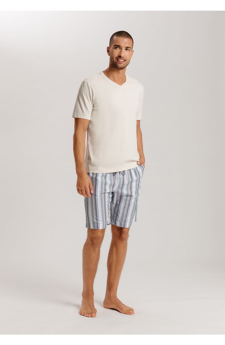 Hanro Night And Day Shorts, Alternate, color, Atlantic Stripe