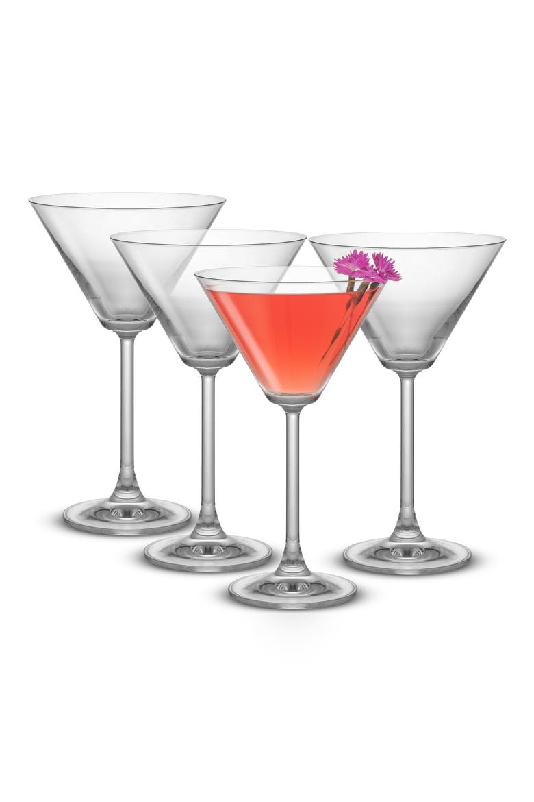 Olivia Set of 4 Martini Glasses, Alternate, color, CLEAR