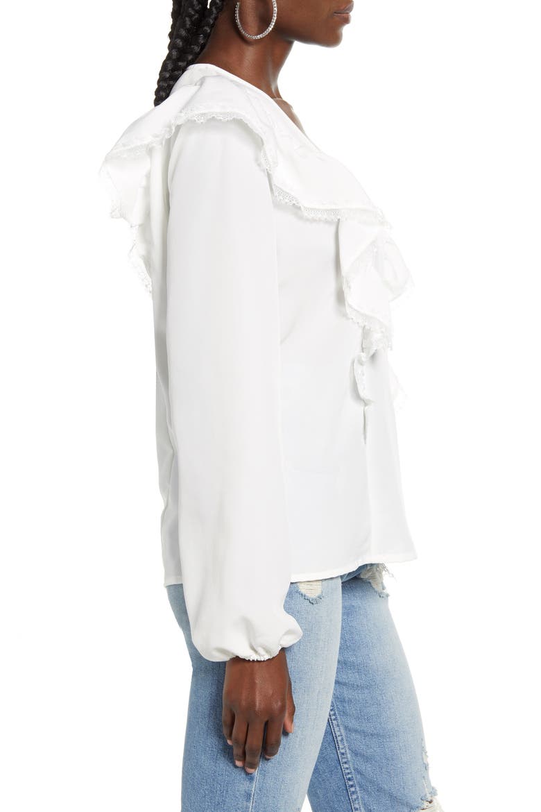 VERO MODA Karma Long Sleeve Blouse, Alternate, color, SNOW WHITE