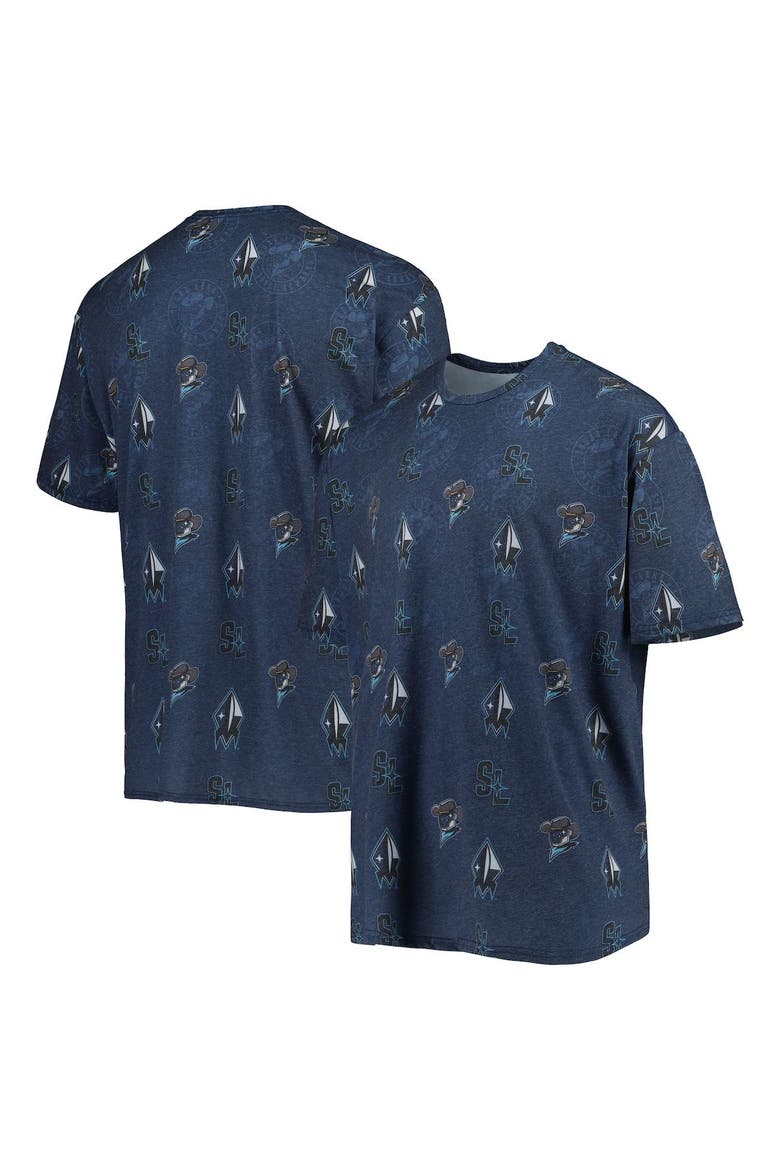 Men's Navy Sugar Land Space Cowboys Allover Print Crafted T-Shirt, Main, color, Navy