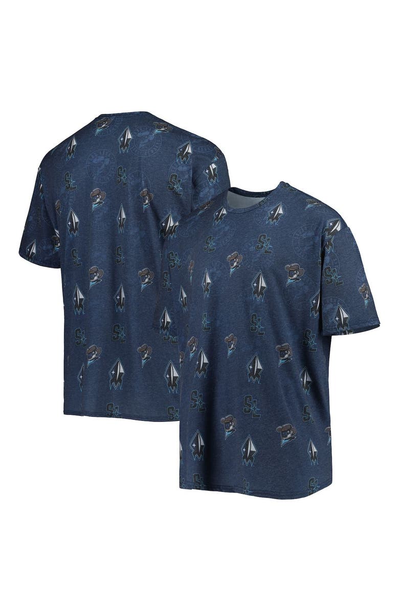 BOXERCRAFT Men's Navy Sugar Land Space Cowboys Allover Print Crafted T-Shirt, Main, color, Navy