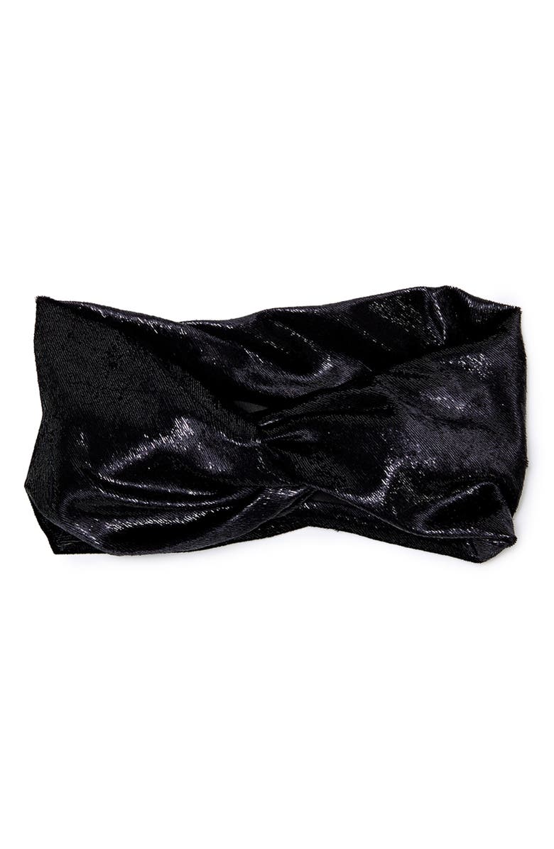Eugenia Kim Malia Metallic Velvet Head Wrap, Main, color, 