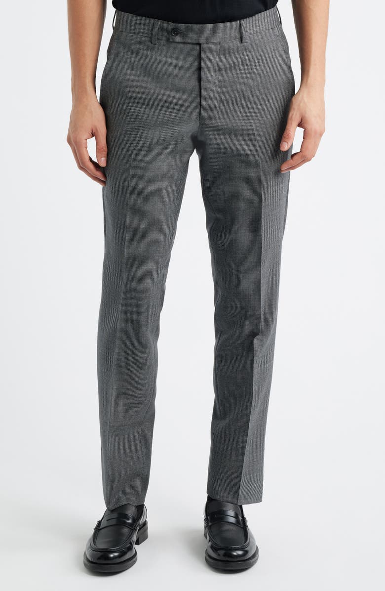 AllSaints Ross Slim Fit Tick Weave Wool Suit, Alternate, color, Grey