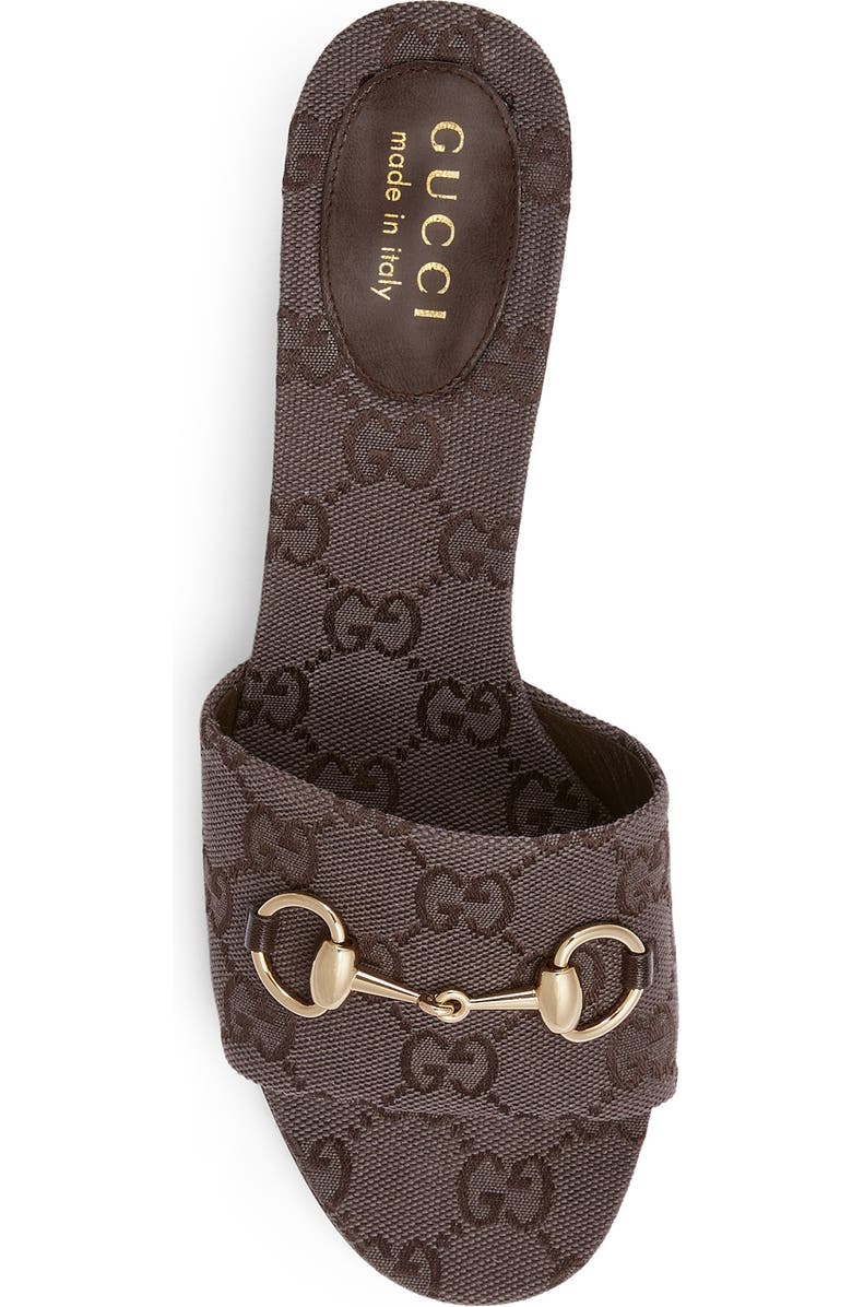 Gucci Siaga Horsebit Slide Sandal, Alternate, color, Brown