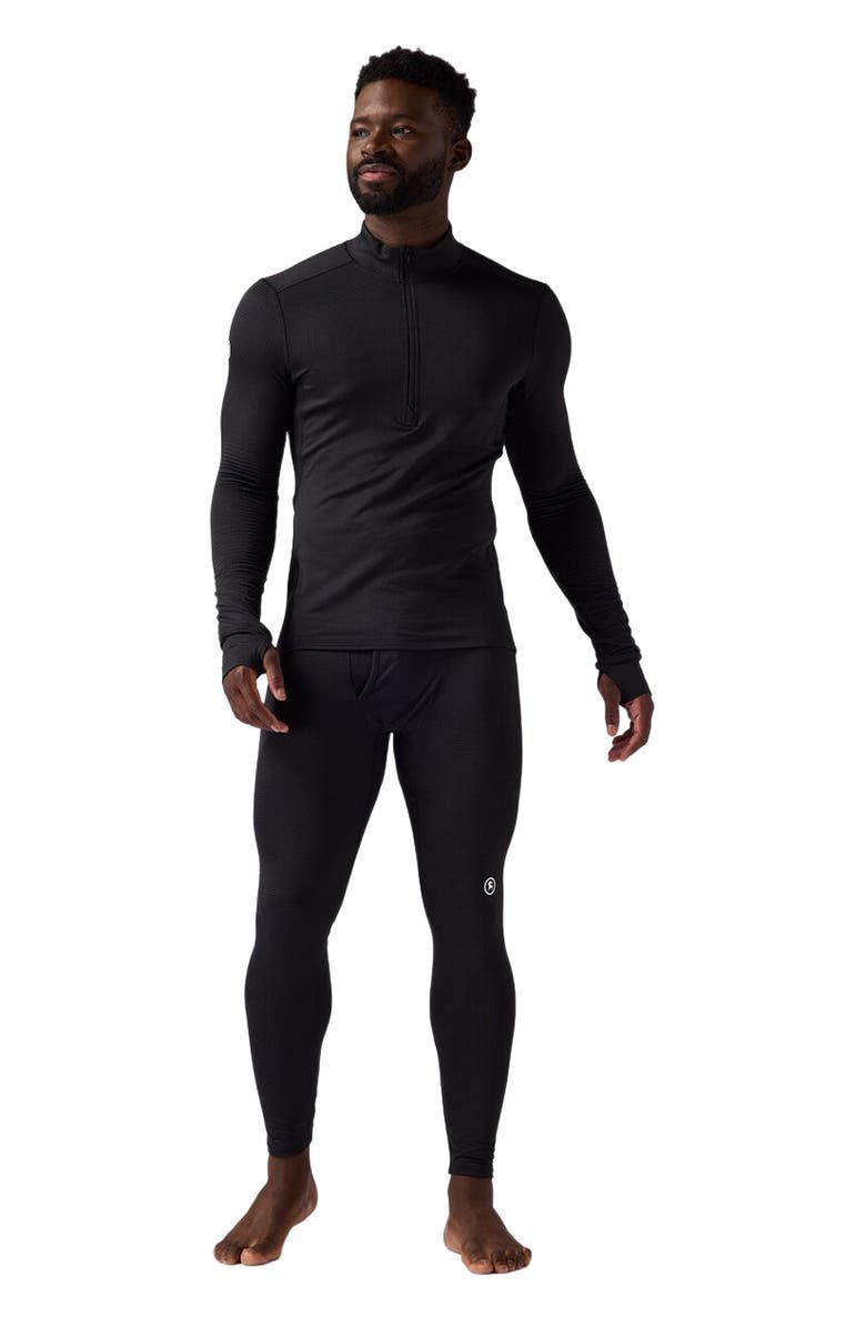 Backcountry Pines Micrrid Ultra-Lt Baselayer 1/4-Zip Top - Men's, Main, color, Black