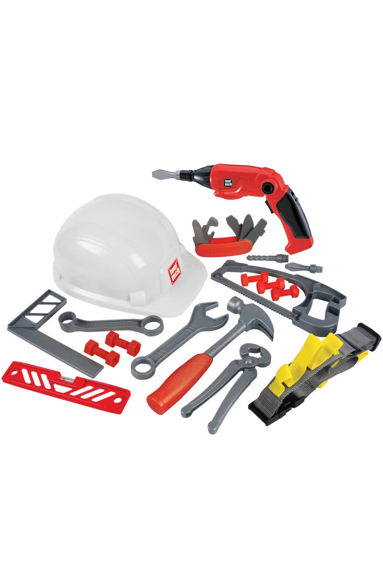 Red Box Tool Tech Deluxe Helmet Toy Tool Set, Main, color, Multicolored