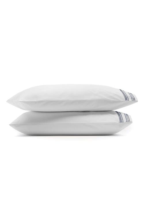 Boll & Branch Signature Ladder Stitch Set Of 2 Organic Cotton Pillowcases In White/mineral