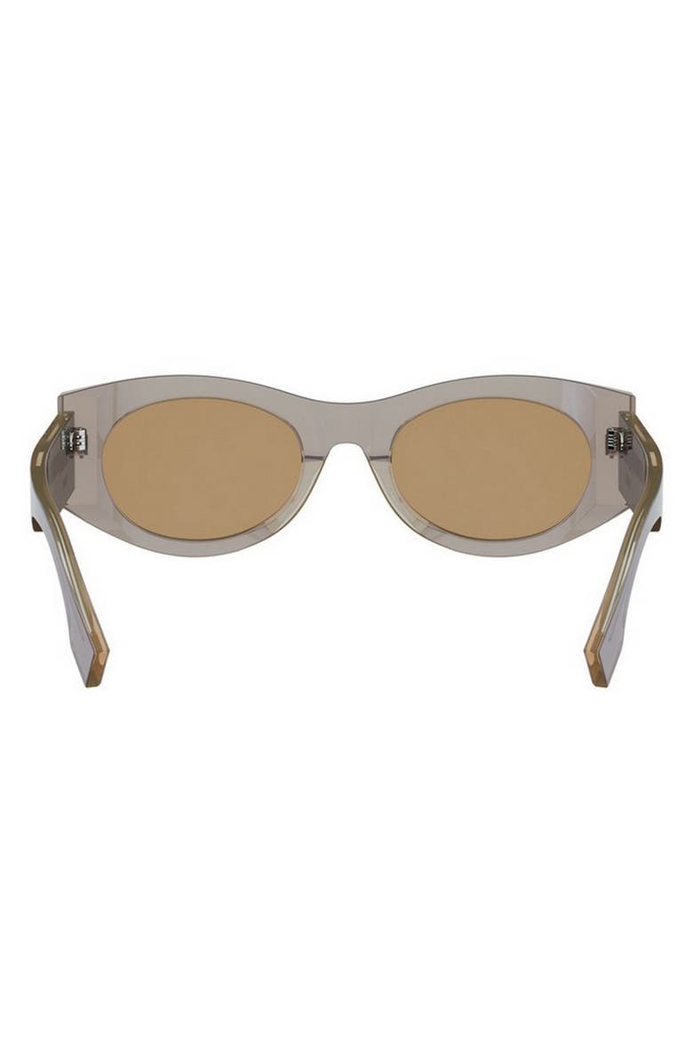Fendi 'Fendi Roma 52mm Oval Sunglasses, Alternate, color, Beige/ Other / Brown