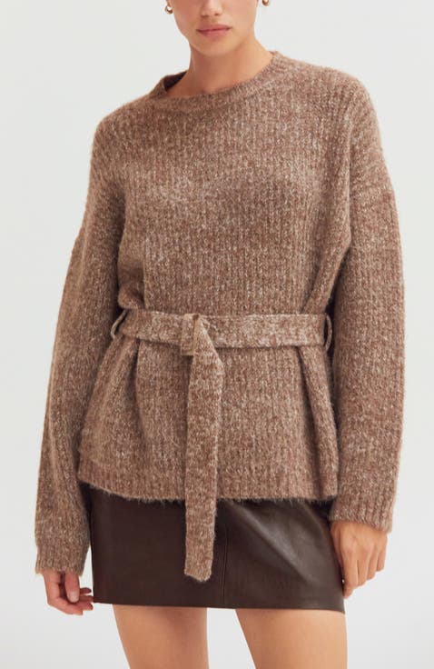 Belted Tunic Sweater