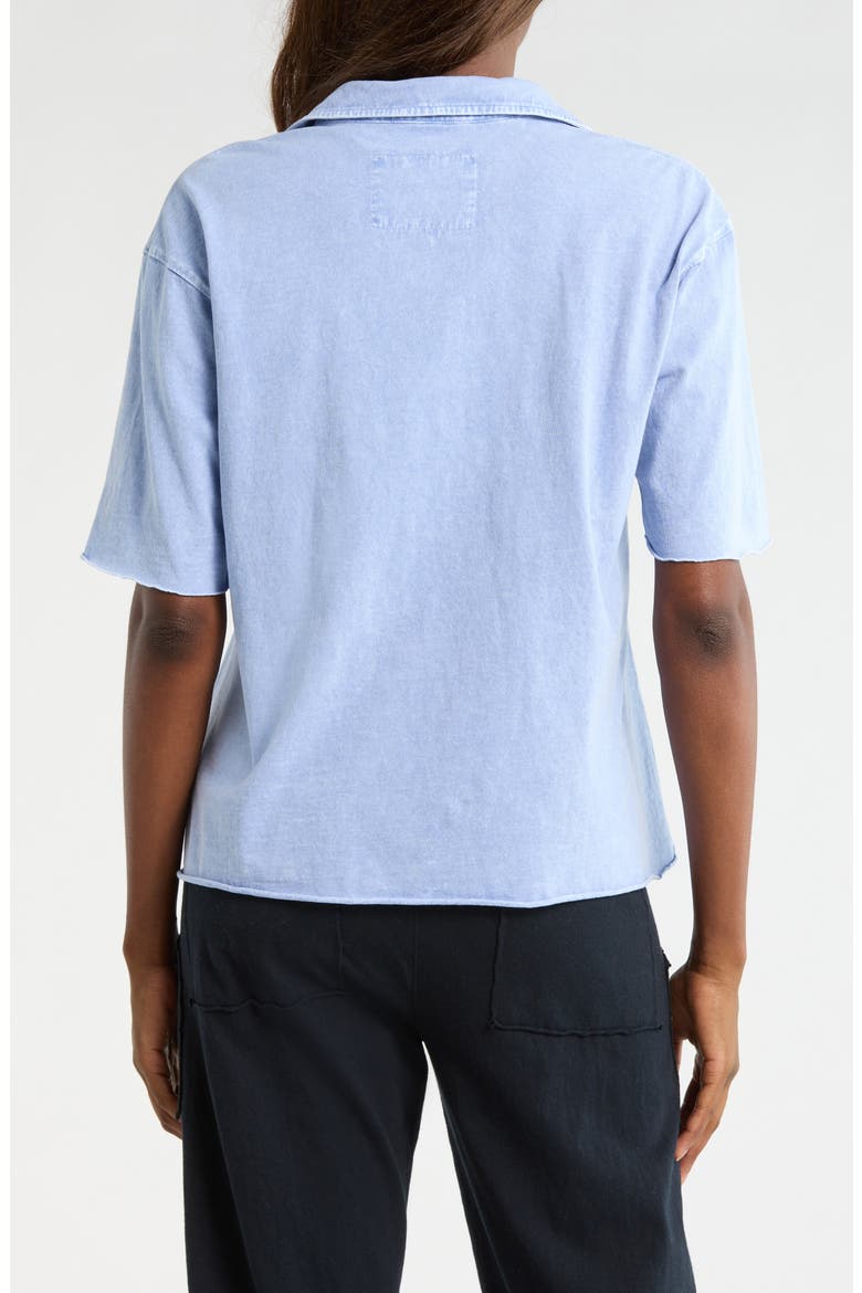 Patty Short Sleeve Henley, Alternate, color, POOL WATER BLUE