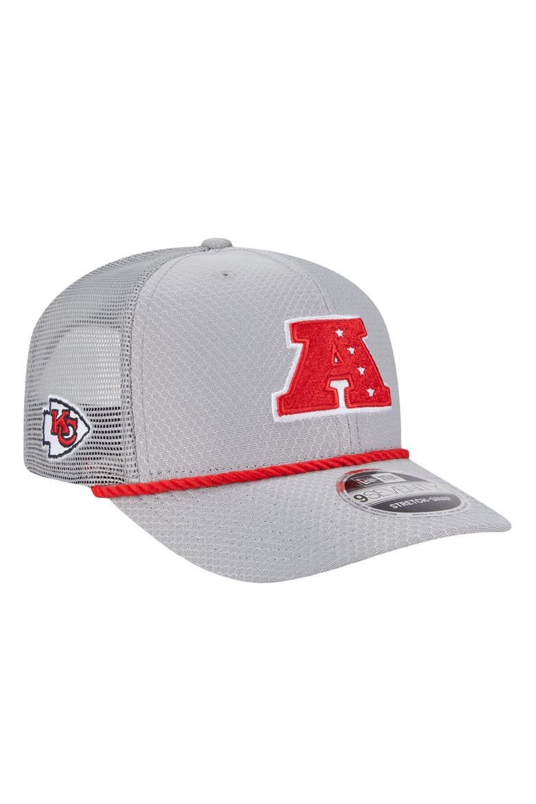 Men's New Era  Gray Kansas City Chiefs 2025 Pro Bowl 9SEVENTY Stretch-Snap Hat, Main, color, Gray