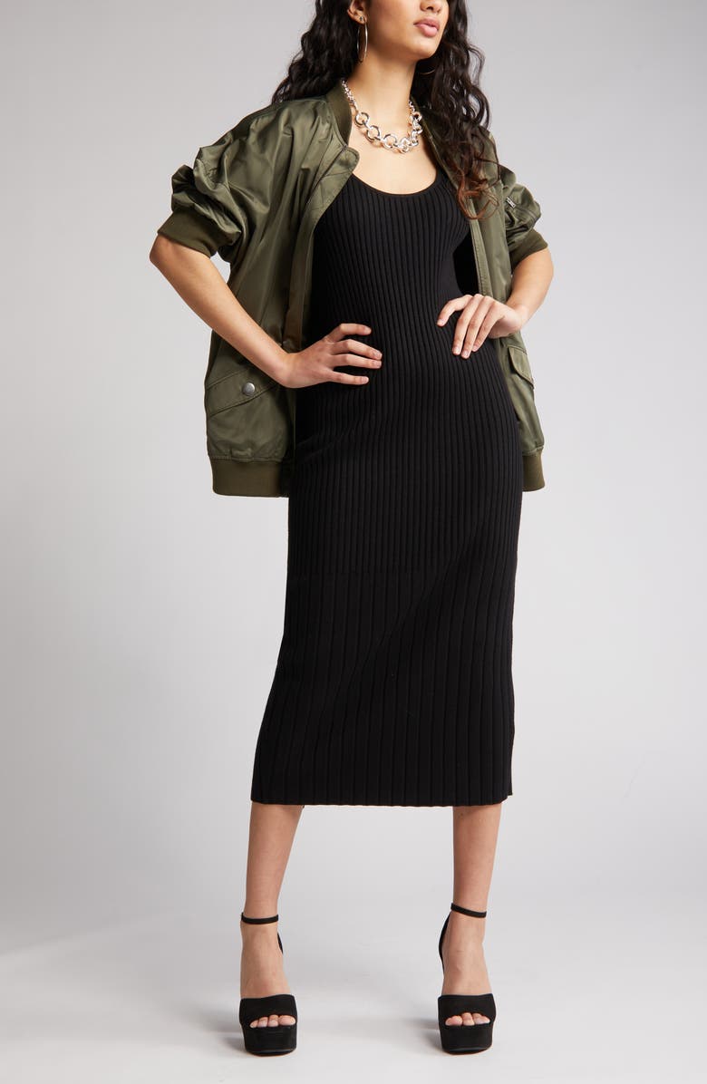 Open Edit Ribbed Sweater Tank Dress, Main, color,