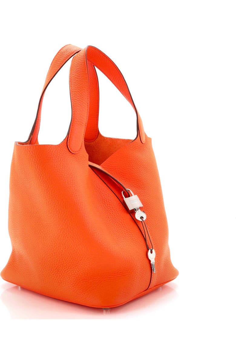 Pre-Owned Hermes Picotin Lock Bag Clemence MM, Alternate, color, Orange Minium