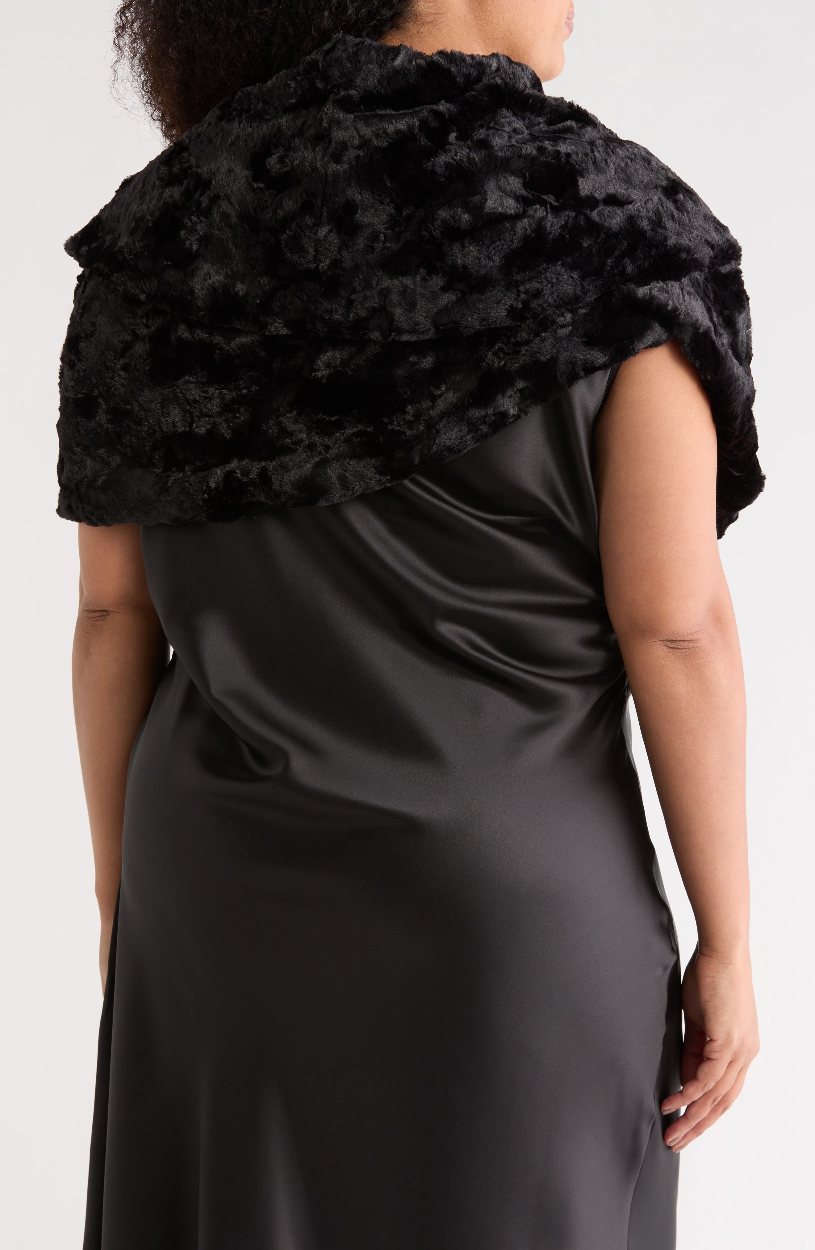 eliza j faux fur shawl