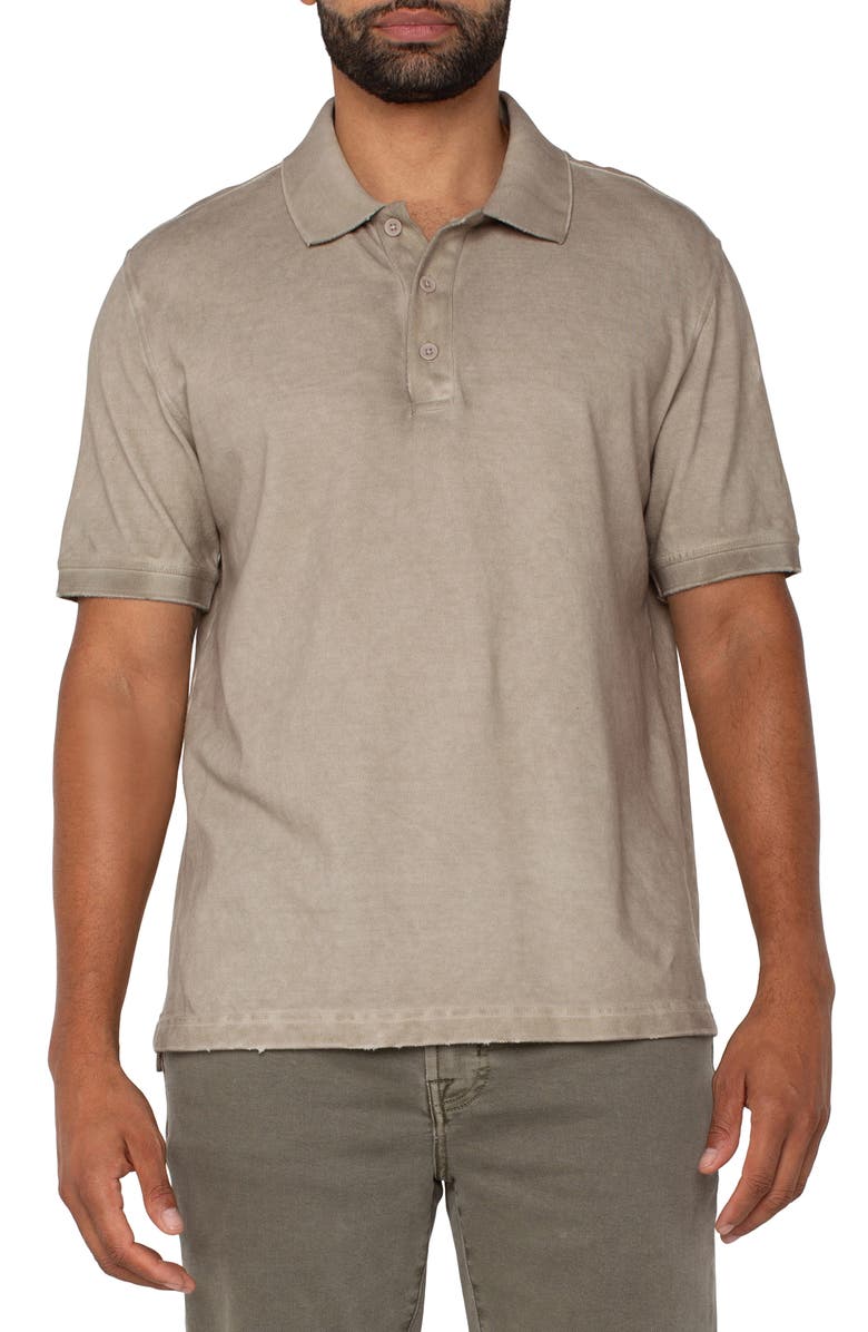 Liverpool Los Angeles Distressed Cotton Piqué Polo, Main, color, 