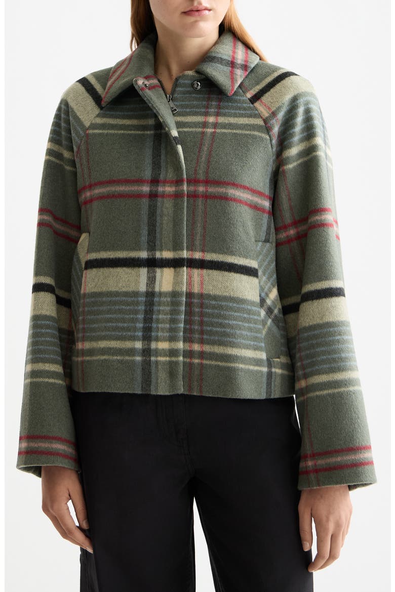Boxy Shirt Jacket, Main, color, THYME CHECK
