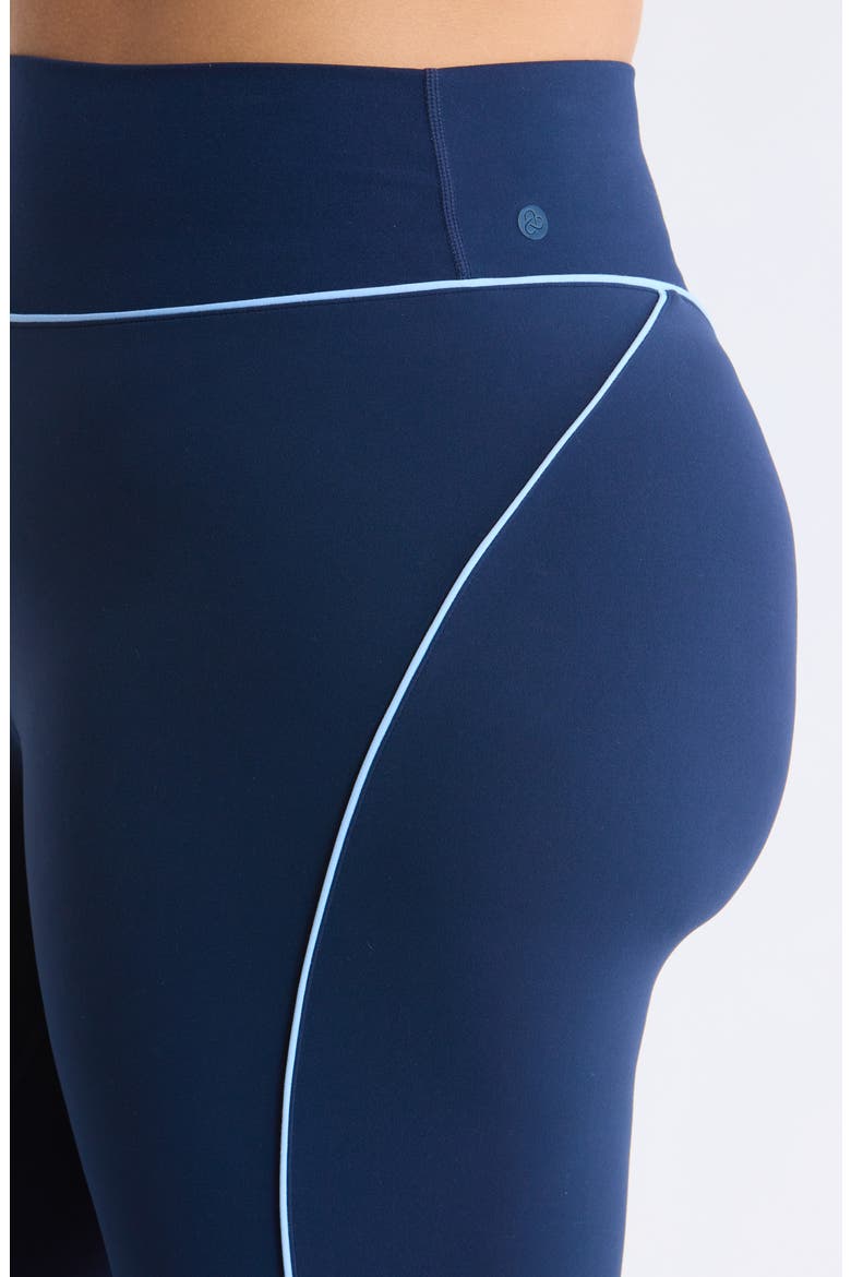 Studio Luxe Piped High Waist Leggings, Alternate, color, NAVY SAPPHIRE