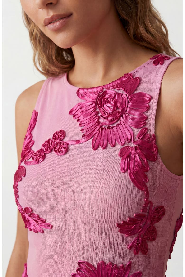 Manila Soutache Maxi Dress, Alternate, color, FLAMINGO/ VERY BERRY