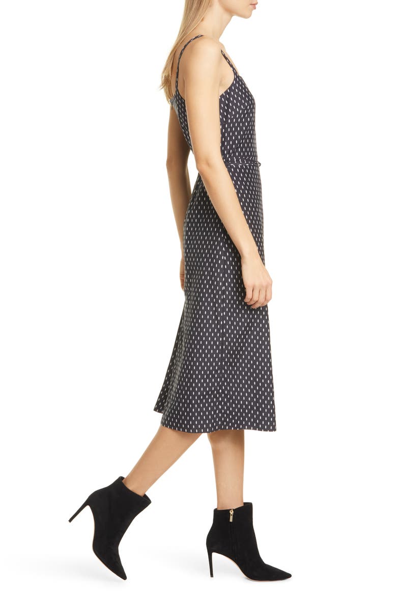 Paethina Geo Print Cotton & Silk Dress, Alternate, color, ECLIPSE PRSTN