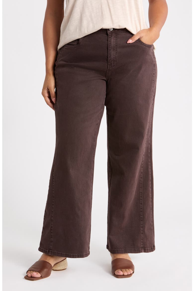 Meg High Waist Wide Leg Jeans, Main, color, CHOCOLATE