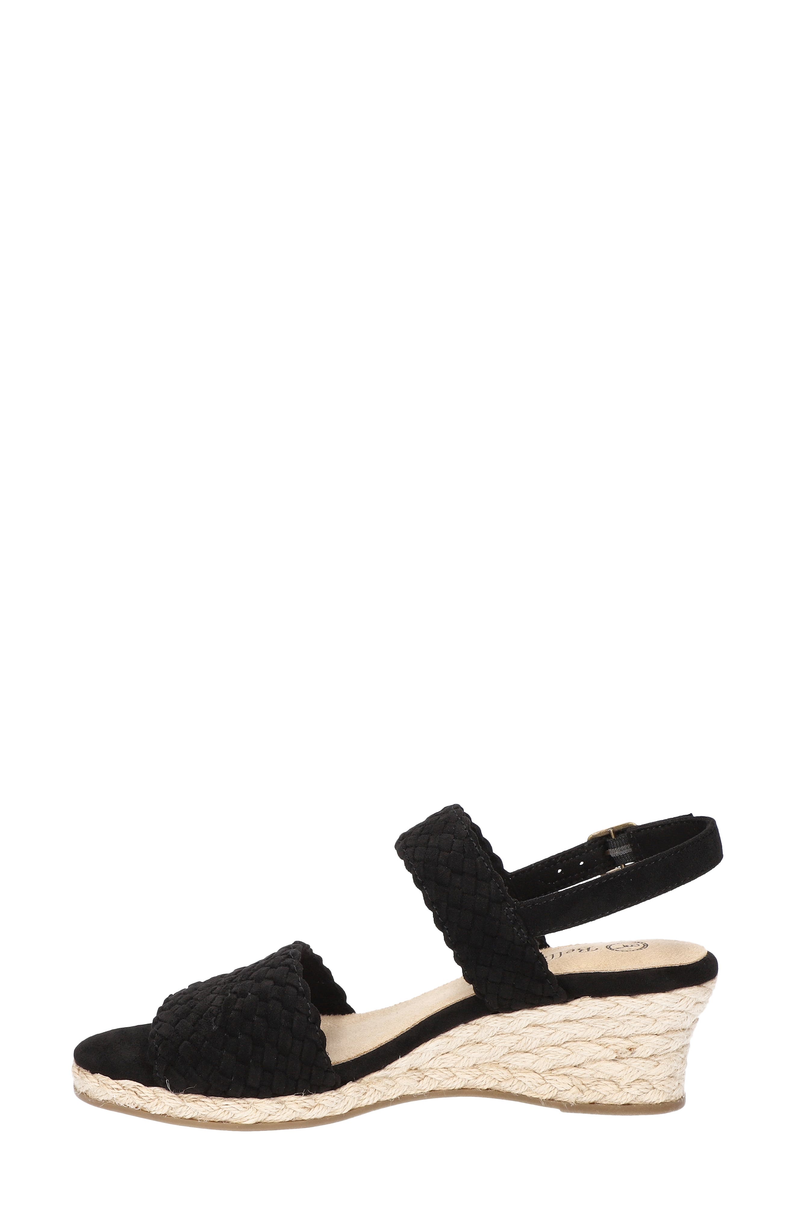 Bella Vita Mariella Slingback Wedge Sandal, Alternate, color, Black Suede
