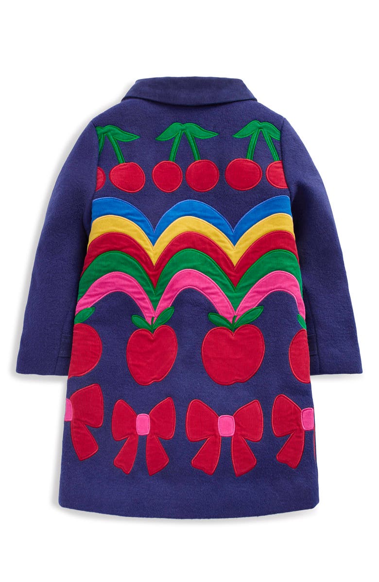 Mini Boden Kids' Wow Smart Coat, Alternate, color, Starboard Blue Cherry Rainbow
