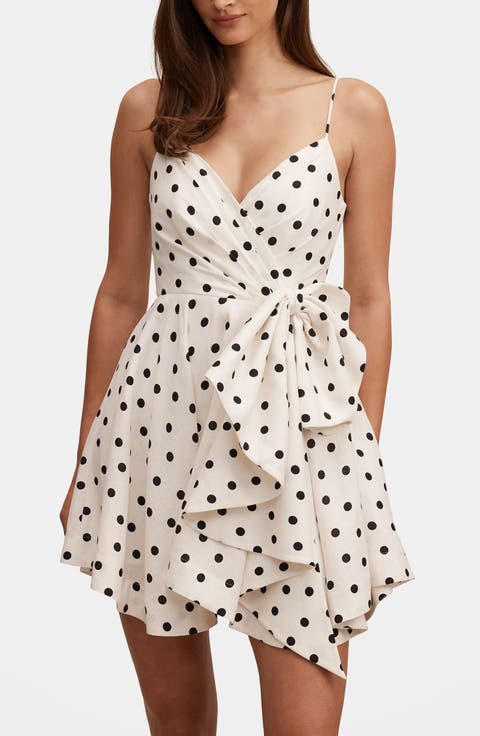 Addie Polka Dot Bow Minidress
