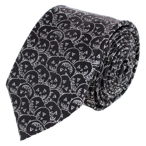 Jack O'Lantern Smiley Halloween Novelty Silk Necktie