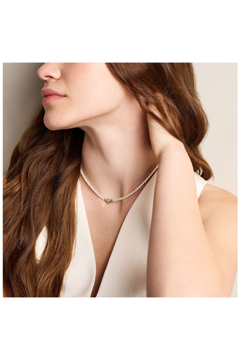 Harlow Pav Rondelle Imitation Pearl Necklace, Alternate, color, MULTI