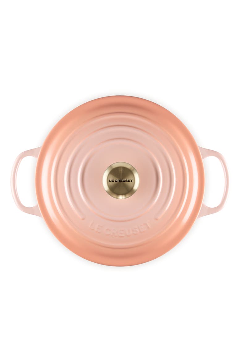Signature 6.5-Quart Round Enamel Cast Iron Dutch Oven, Alternate, color, PECHE