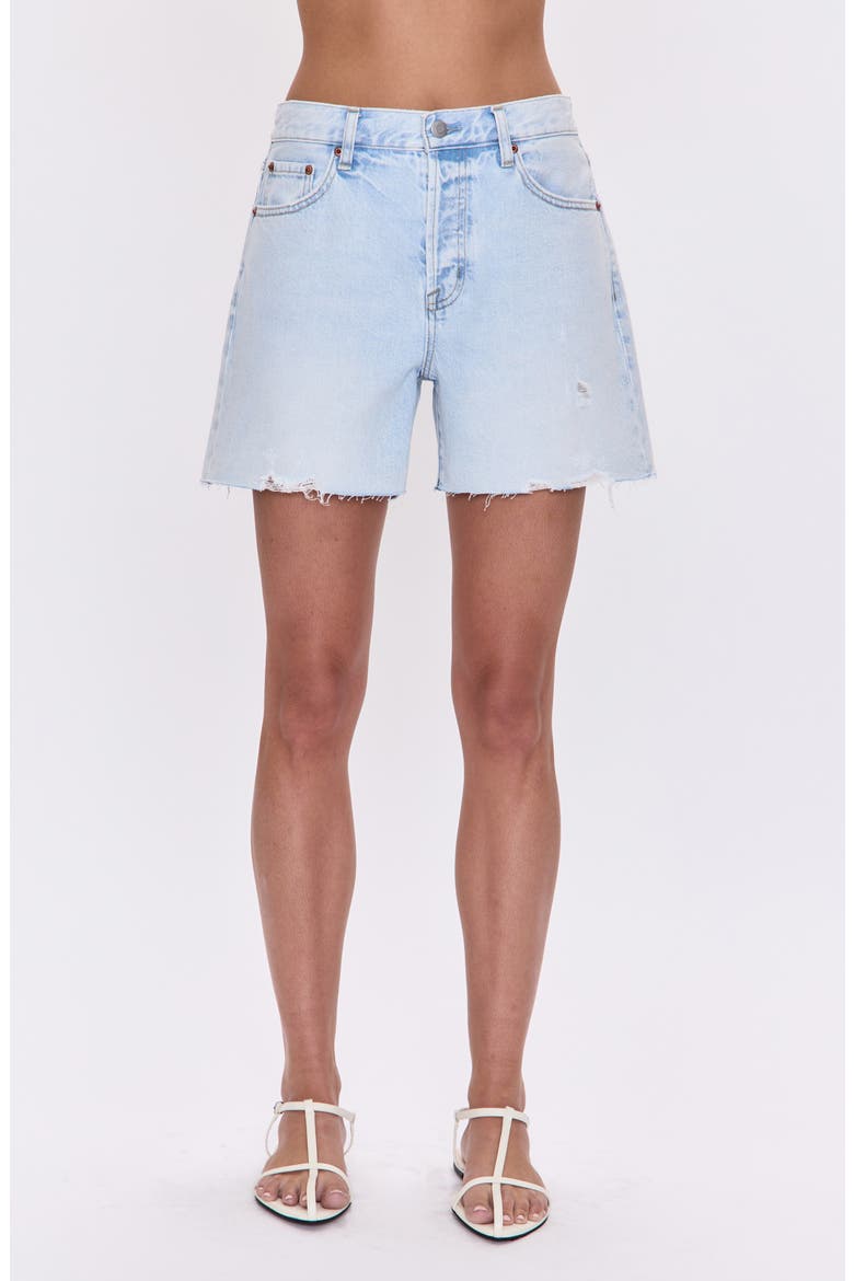 Andie High Waist Denim Cutoff Shorts, Main, color, WATERFALL VINTAGE