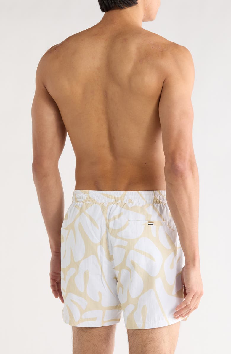 BOSS Bari Swim Shorts, Alternate, color, Open White