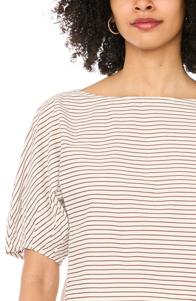 Parker Barrel Sleeve Top, Alternate, color, Bitter Chocolate