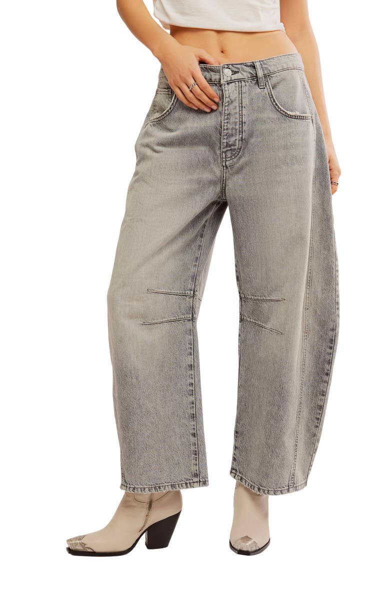 Free People Good Luck Barrel Jeans, Main, color, 