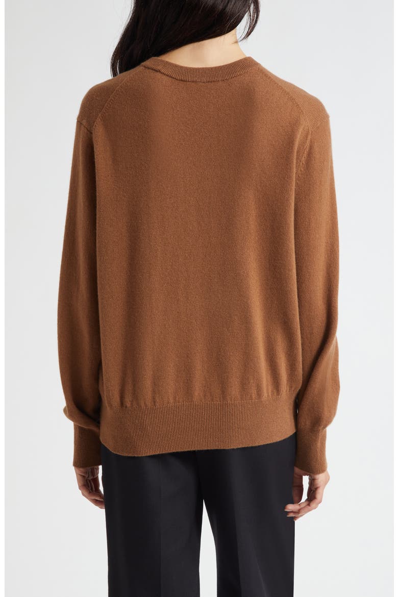 Crewneck Cashmere Sweater, Alternate, color, COGNAC