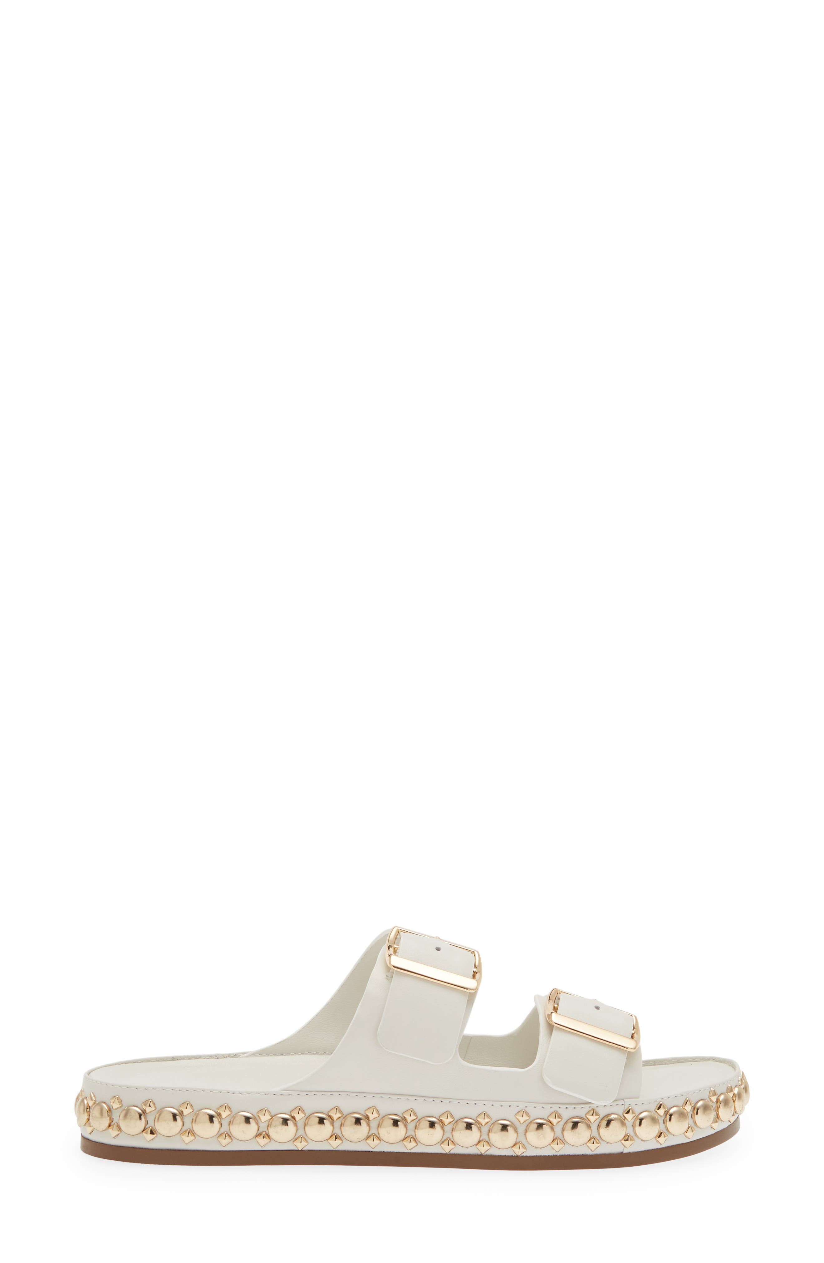 Cecelia New York Emma Stud Slide Sandal, Alternate, color, White