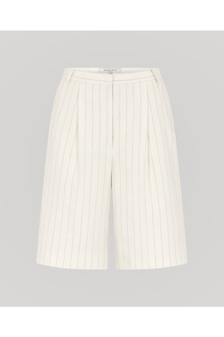 Corine Pinstripe Tailored Shorts, Main, color, Taupe Pin Stripe