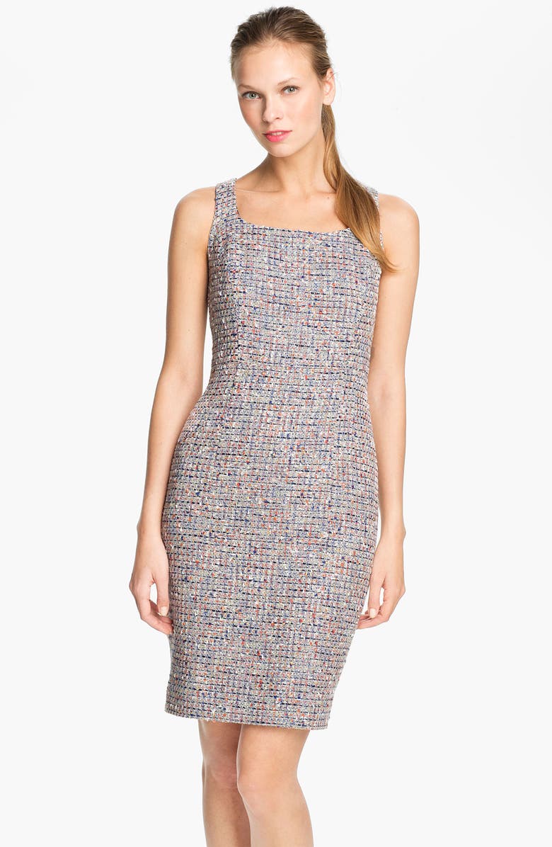 Tory Burch 'Emma' Tweed Sheath Dress, Main, color, 